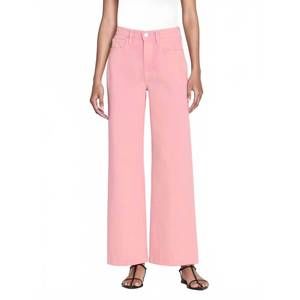NEW FRAME le jane wide leg crop jeans in washed dusty pink